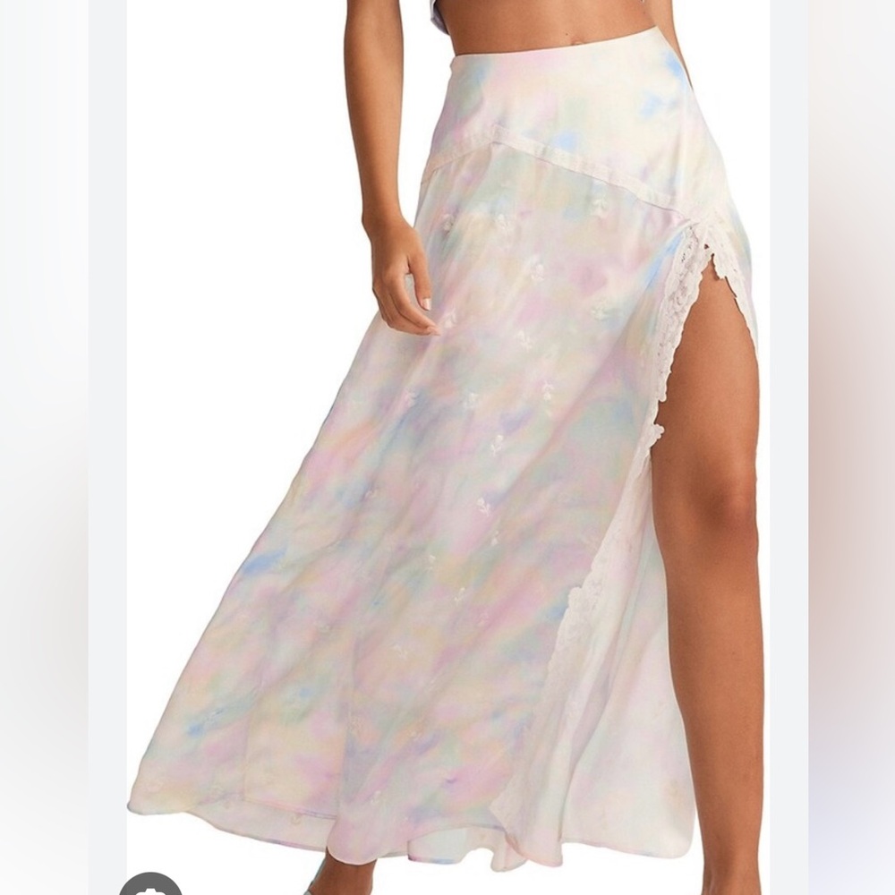 Loveshackfancy Gracia Satin Maxi Skirt